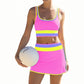 👙 50% RABATT! 🌊 3-teiliges Damen Bikini-Set – Hohe Taille, Color-Block & Zickzack-Design, Perfekt Für Strand & Urlaub 🌸