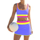 👙 50% RABATT! 🌊 3-teiliges Damen Bikini-Set – Hohe Taille, Color-Block & Zickzack-Design, Perfekt Für Strand & Urlaub 🌸