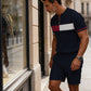 ✨🔥Herren-Hemd-und-Shorts-Set mit Viertelreißverschluss