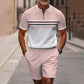 ✨🔥Herren-Hemd-und-Shorts-Set mit Viertelreißverschluss