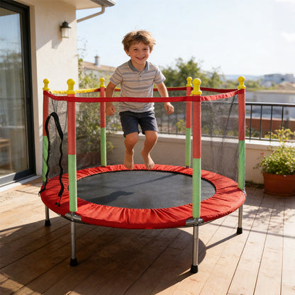 ✨🔥4,6-Fuß-Kindertrampolin mit Sicherheitsnetz💞