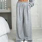 ✨💞Damen-Off-Shoulder-Sweatshirt- und Wide-Leg-Hose-Set