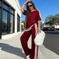 ✨🔥Women's Striped Top & Wide-Leg Pants Set