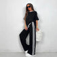 ✨🔥Women's Striped Top & Wide-Leg Pants Set