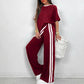 ✨🔥Women's Striped Top & Wide-Leg Pants Set