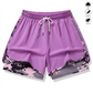 50 % RABATT AUF 2-IN-1-SPORTSHORTS! 🔥 Atmungsaktives Material, Camouflage-Futter & Taschen für Damen 🏃‍♀️✨