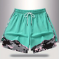 50 % RABATT AUF 2-IN-1-SPORTSHORTS! 🔥 Atmungsaktives Material, Camouflage-Futter & Taschen für Damen 🏃‍♀️✨