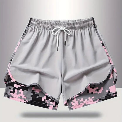 50 % RABATT AUF 2-IN-1-SPORTSHORTS! 🔥 Atmungsaktives Material, Camouflage-Futter & Taschen für Damen 🏃‍♀️✨
