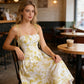 🌷Sonderangebot für nur 25,99 €!!🌷Midi-Kleid für Damen mit Print und Schnürung
