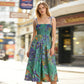 🌷Sonderangebot für nur 25,99 €!!🌷Midi-Kleid für Damen mit Print und Schnürung