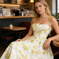 🌷Sonderangebot für nur 25,99 €!!🌷Midi-Kleid für Damen mit Print und Schnürung