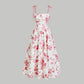 🌷Sonderangebot für nur 25,99 €!!🌷Midi-Kleid für Damen mit Print und Schnürung
