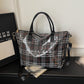 ✨🔥Damen Shopper mit Karomuster aus PVC