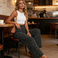 👖⏰Damenhose mit gerafftem Bund und weitem Schnitt