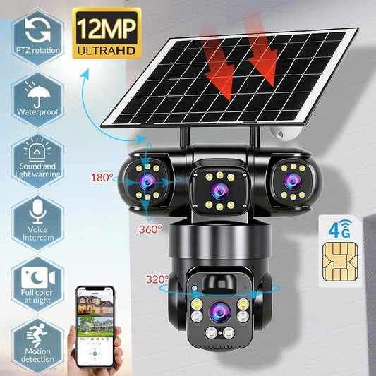 🔎 50% RABATT! 📷 6K 9MP 3-Linsen Outdoor-Kamera – 10x Zoom, 360° PTZ, Farb-Nachtsicht & IP66 wasserdicht – perfekt für Rundumschutz 🛡️