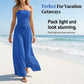 Zweiteiliges Sommeroutfit für Damen – trägerloses Oberteil und Hose