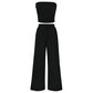 Zweiteiliges Sommeroutfit für Damen – trägerloses Oberteil und Hose