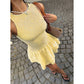 🌷Sonderpreis: Nur 27.99 €!!🌷Ärmelloses Minikleid aus Gingham-Stoff mit Smok-Details – Kostenloser Versand ab zwei Stück