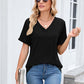 ✨🔥Damen V-Ausschnitt Kurzarm Freizeit-T-Shirt