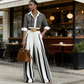 ✨🔥Gestreiftes Shirt & weite Hose im Set – bequem & stilvoll für den Alltag