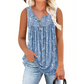 👕 LIMITIERTES ANGEBOT: 50% RABATT! ☀️ Ärmelloses Damen-Top – Mit Print, Knopfleiste & Leichtem Stoff ✨