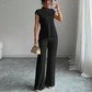 👗 LIMITIERTES ANGEBOT: 50% RABATT! 🍂 2-teiliges Set – Ärmelloses Oberteil mit Stehkragen & Weite Hose ✨