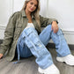 👖 Baggy-Cargo-Jeans für Damen mit hoher Taille ✨