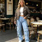 👖 Baggy-Cargo-Jeans für Damen mit hoher Taille ✨