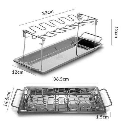 🍗 JETZT 50 % RABATT! 🔥 Bratrost für Hähnchenkeulen – aus Edelstahl, aufrechtes Design & gleichmäßiges Braten – perfekt für Backofen, Heißluftfritteuse oder Grill – antihaftbeschichtet & leicht zu reinigen 🍽️