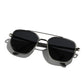 ☀️🕶️Geometric Frame Double Beam Polarized Sunglasses