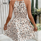👗 LIMITIERT: 50% RABATT! 🎨 Neckholder-A-Linien-Kleid – Abstrakter Print, Schmeichelnde Silhouette ✨