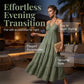🌴 NUR FÜR BEGRENZTE ZEIT: 50 % RABATT! 👗 Maxikleid für Damen mit Neckholder und rückenfreiem Ausschnitt – gestuft, fließend, im Resort-Stil 🌺