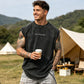 ✨🎽 Herren Vintage-Tanktop im Acid-Wash-Look – leicht, locker geschnitten & maskulin – ideal für Sport, Freizeit & heiße Tage