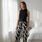 ✨🔥Damen Set – ärmelloses Top & gemusterte extrawette Hose – luftig, elegant & vielseitig – ideal für Sommer, Büro & Urlaub