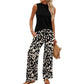 ✨🔥Damen Set – ärmelloses Top & gemusterte extrawette Hose – luftig, elegant & vielseitig – ideal für Sommer, Büro & Urlaub