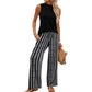 ✨🔥Damen Set – ärmelloses Top & gemusterte extrawette Hose – luftig, elegant & vielseitig – ideal für Sommer, Büro & Urlaub
