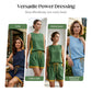 Damen Sommer-Set – ärmellos & farbkontrastierte weite Hose – luftig, modisch & bequem – ideal für heiße Tage & Freizeit
