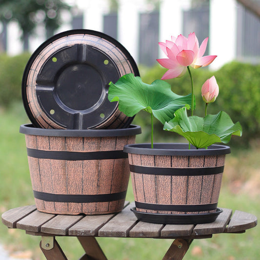 Runder Resin-Kübel Pflanztopf – wetterfest, leicht & langlebig – ideal für Garten, Terrasse & Balkon – modernes Design🪴🏡
