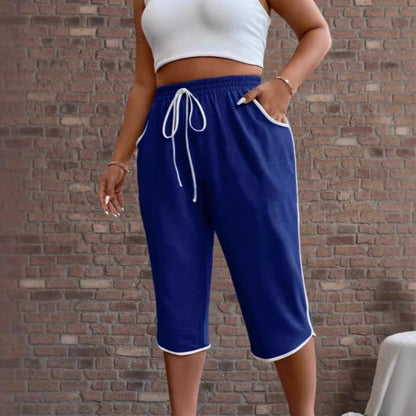 📢📢50 % RABATT !! ⏰Caprihose für Damen mit Kordelzug und Taschen