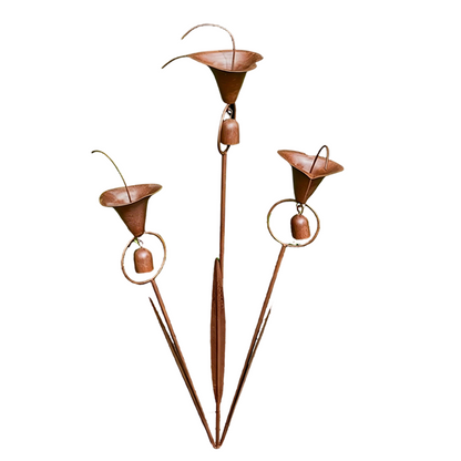 🌷🔥Calla-Lilien-Gartenstecker mit Glöckchen