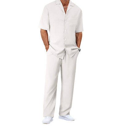 Herren-Set mit Kurzarmhemd und Hose