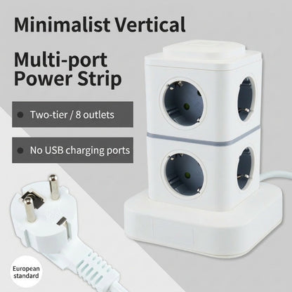 ⚡🔥Platzsparende Steckdosenleiste mit 8 Anschlüssen und USB-Anschlüssen