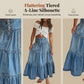 💙 50% RABATT! 👗 Damen Hochbund Stufenrock A-Linie Denim Maxirock – Figurumschmeichelnd, müheloser Chic & perfekt für jeden Tag 🌿