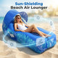 🪑 50% RABATT! ☀️ Aufblasbarer Strandliege-Luftsessel mit Sonnenschutz – Leicht, kompakt & perfekt für Strand, Pool oder Camping 🌊