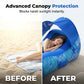 🪑 50% RABATT! ☀️ Aufblasbarer Strandliege-Luftsessel mit Sonnenschutz – Leicht, kompakt & perfekt für Strand, Pool oder Camping 🌊