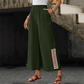 Damenhose mit elastischem Bund, weitem Bein und Quasten