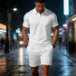 ✨🔥Zweiteiliges Sommer-Set für Herren aus Polohemd und Shorts