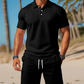 ✨🔥Zweiteiliges Sommer-Set für Herren aus Polohemd und Shorts