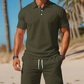 ✨🔥Zweiteiliges Sommer-Set für Herren aus Polohemd und Shorts