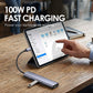 ⚡ BEGRENZTE AKTION: 50 % RABATT! 🔌 Tragbarer 5-in-1-USB-C-Hub mit 4K-HDMI-Ausgang – Hochgeschwindigkeitsdatenübertragung, 100-W-Ladefunktion und Aluminiumgehäuse 💻